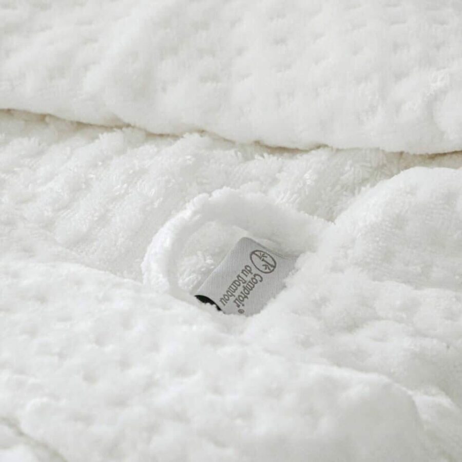 peignoir gaufre blanc doux