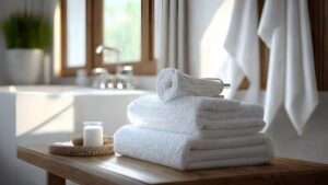 Linge de bain de luxe, zéro torsion pour un confort optimal