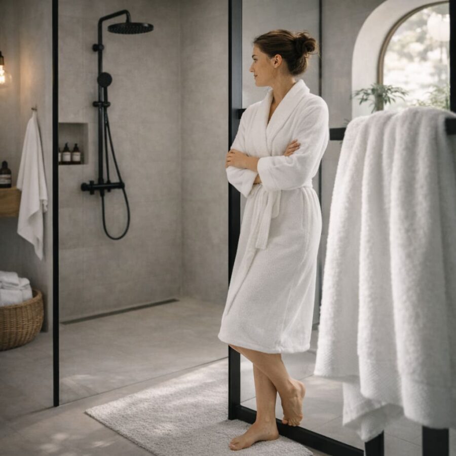 Serviette de bain en bambou naturel au confort enveloppant