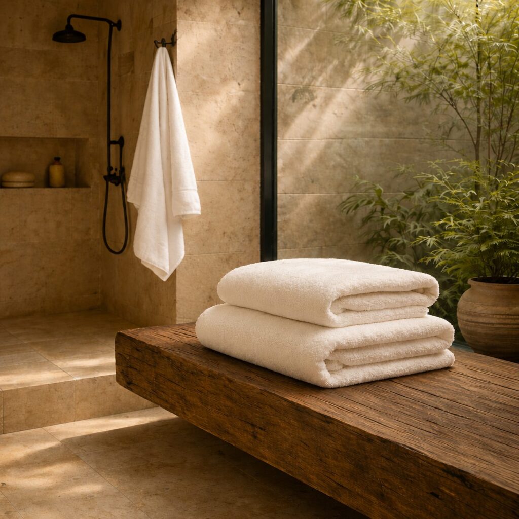 Set de bain 2 personnes | Collection Grand Hôtel | Ivoire