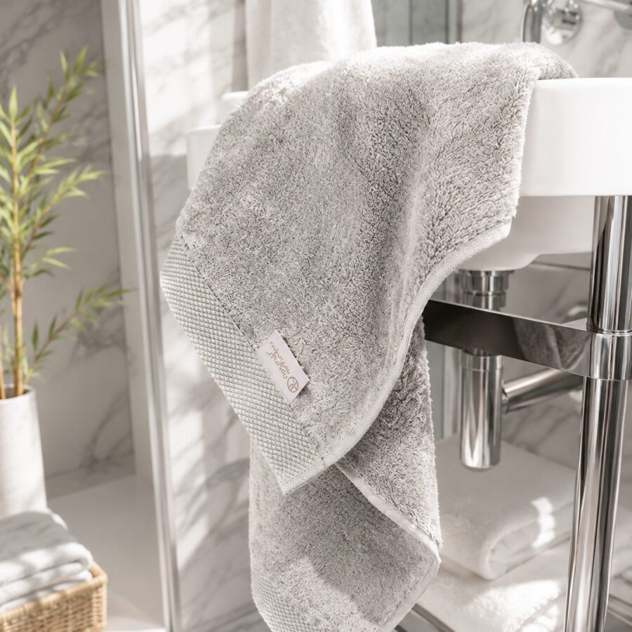 Drap de Douche Grand Hôtel en fibre de bambou — Comptoir du Bambou