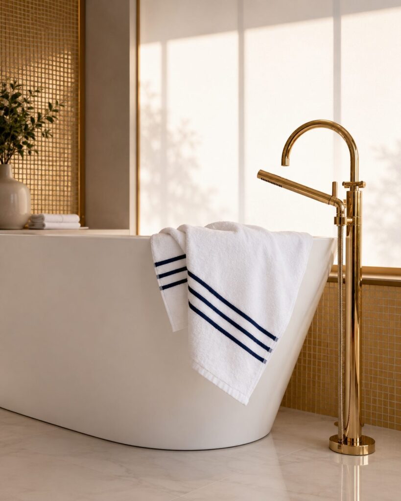 Drap de Bain | Collection 12 Millimètres | Bleu Canard