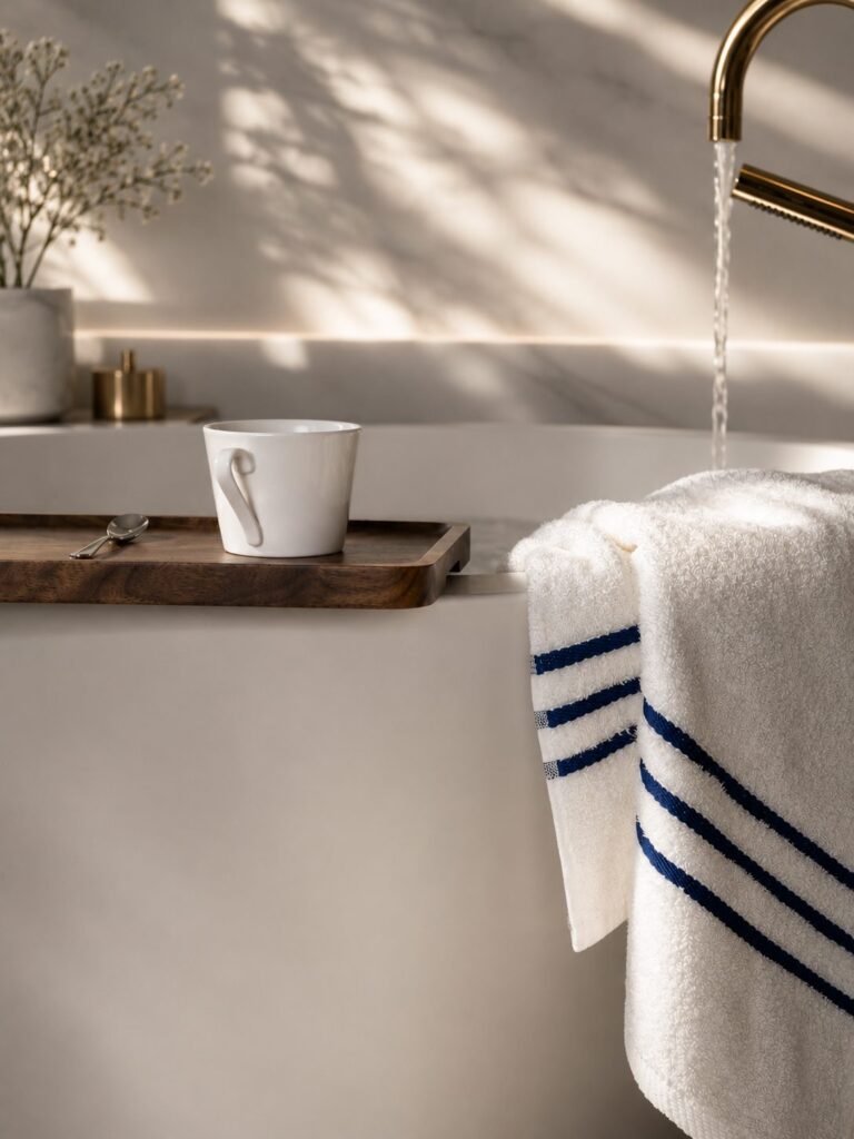 Drap de Bain | Collection 12 Millimètres | Bleu Canard