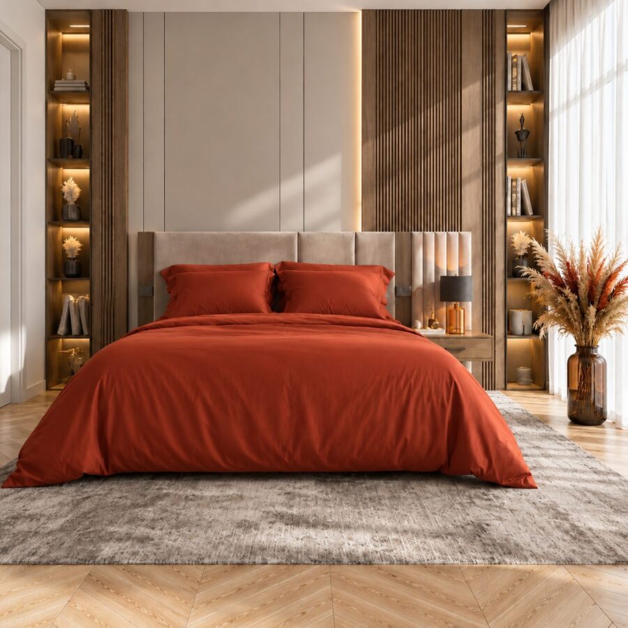 Parure Satin de Bambou Terracotta